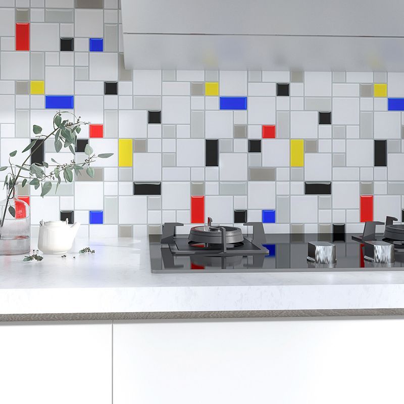 Mosaic Tile Peel & Stick Tile Pvc Kitchen Backsplash Peel and