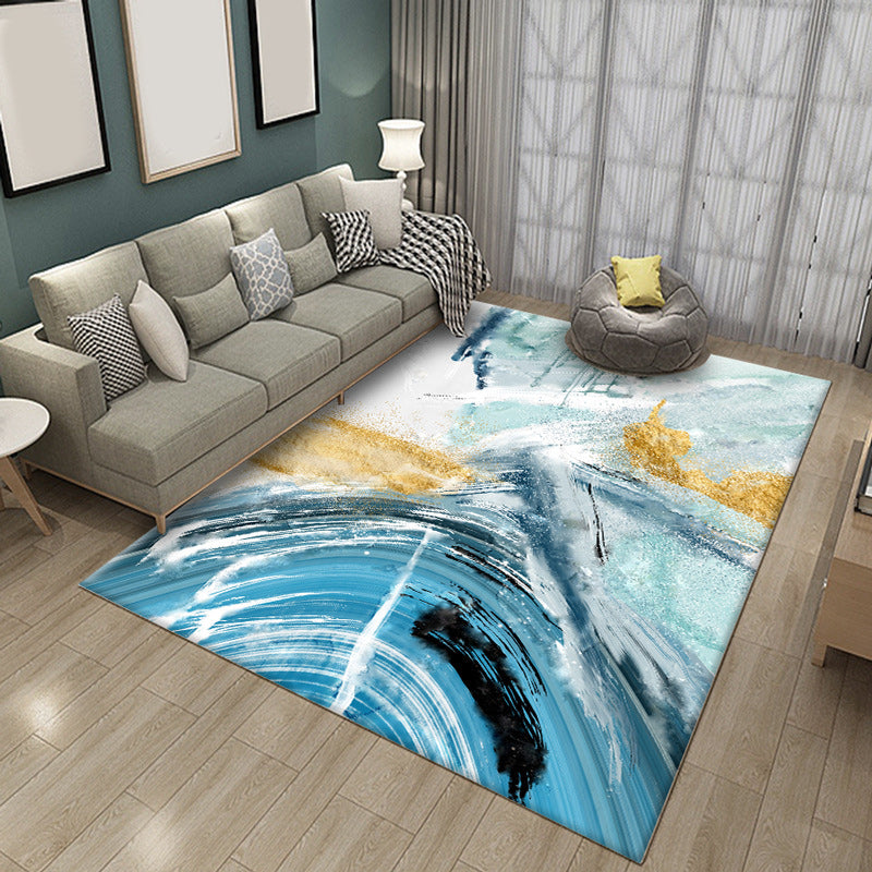 Unique Abstract Rug Contemporary Rug Polyester Washable Non-Slip Pet  Friendly Area Carpet for Living Room - Clearhalo