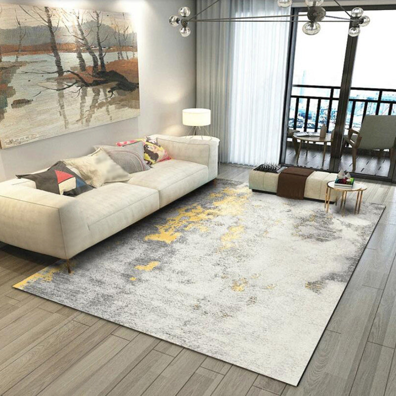 Creative Abstract Rug Multicolor Industrial Rug Polyester Pet Friendly  Non-Slip Backing Washable Area Rug for Living Room - Clearhalo