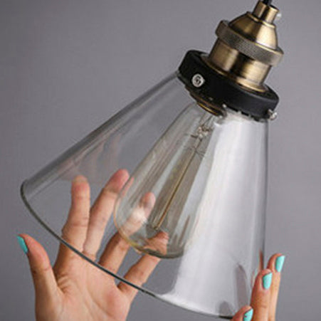Clear Glass Cone Shade - Vintage Industries