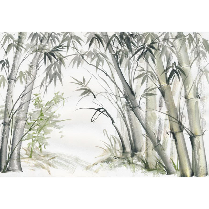 Watercolor Traditional Chinese Bamboo Wallpaper Mural