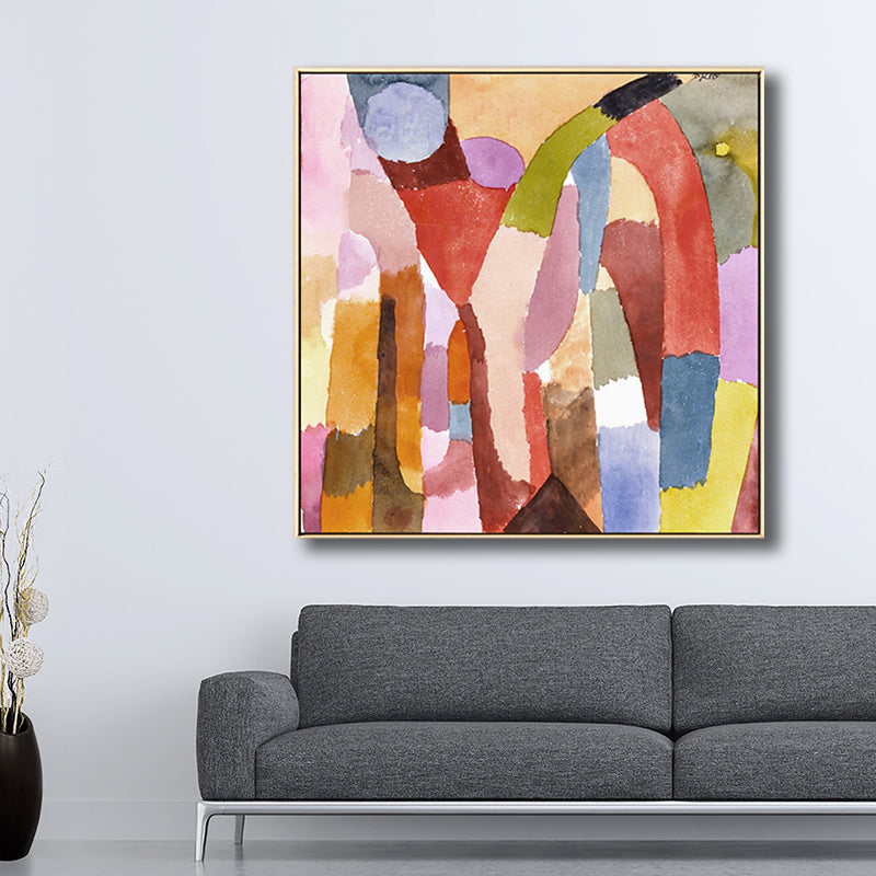 Colorful abstract painting large geometric painting square wall painting hand painting living room on sale background wall decoration painting