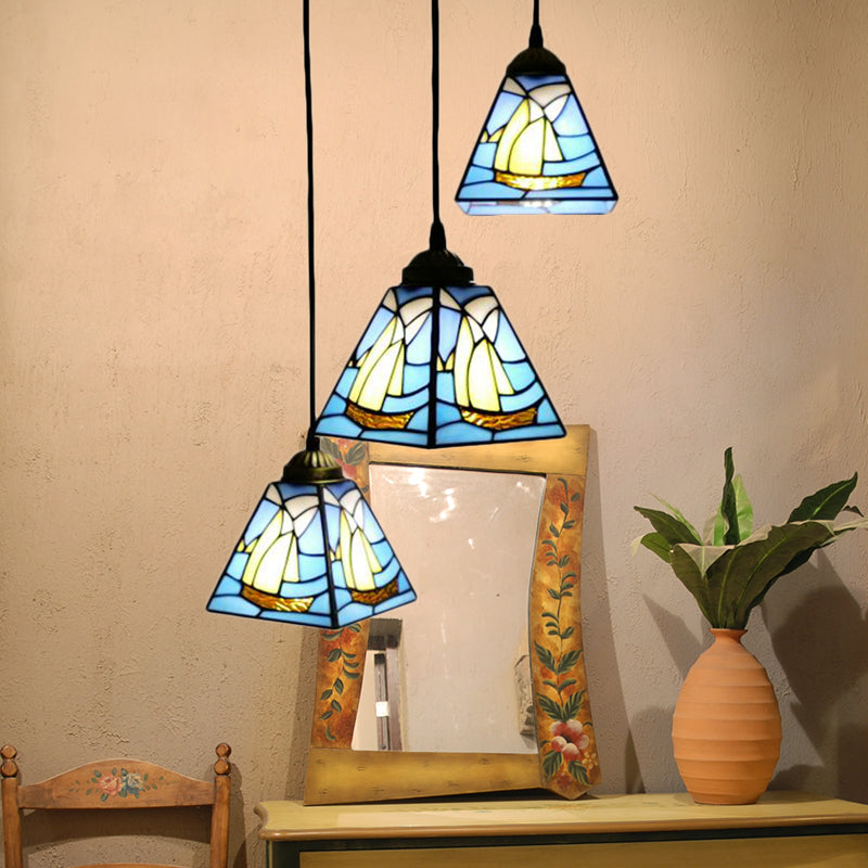 Tiffany Pendant Lamp And Fixtures Stained Glass Room Decor Antique