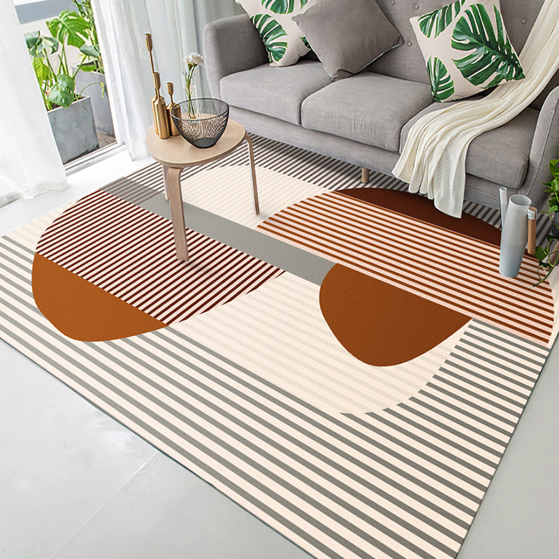 Unique Abstract Rug Contemporary Rug Polyester Washable Non-Slip Pet  Friendly Area Carpet for Living Room - Clearhalo