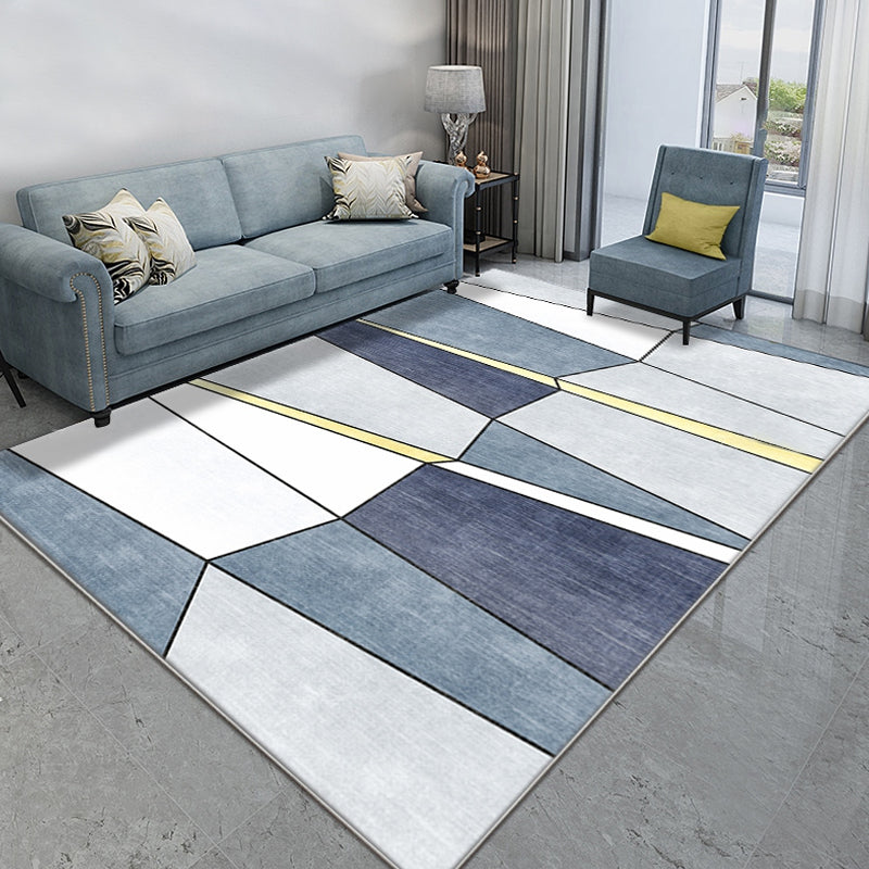 Unique Abstract Rug Contemporary Rug Polyester Washable Non-Slip Pet  Friendly Area Carpet for Living Room - Clearhalo