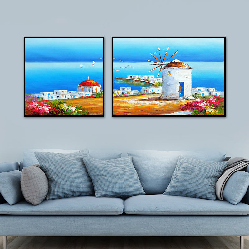 Beautiful Pastoral Landscape Art Print Bedroom Nature Scenery Wall Decor in  Bright Color - Clearhalo