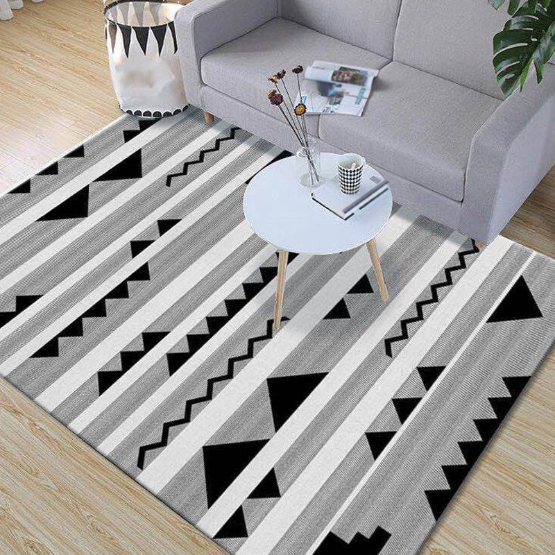 Unique Abstract Rug Contemporary Rug Polyester Washable Non-Slip Pet  Friendly Area Carpet for Living Room - Clearhalo