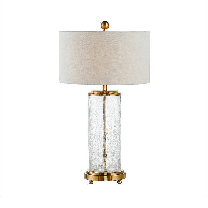 2024 Gold & Clear Craquelle Glass Lamp