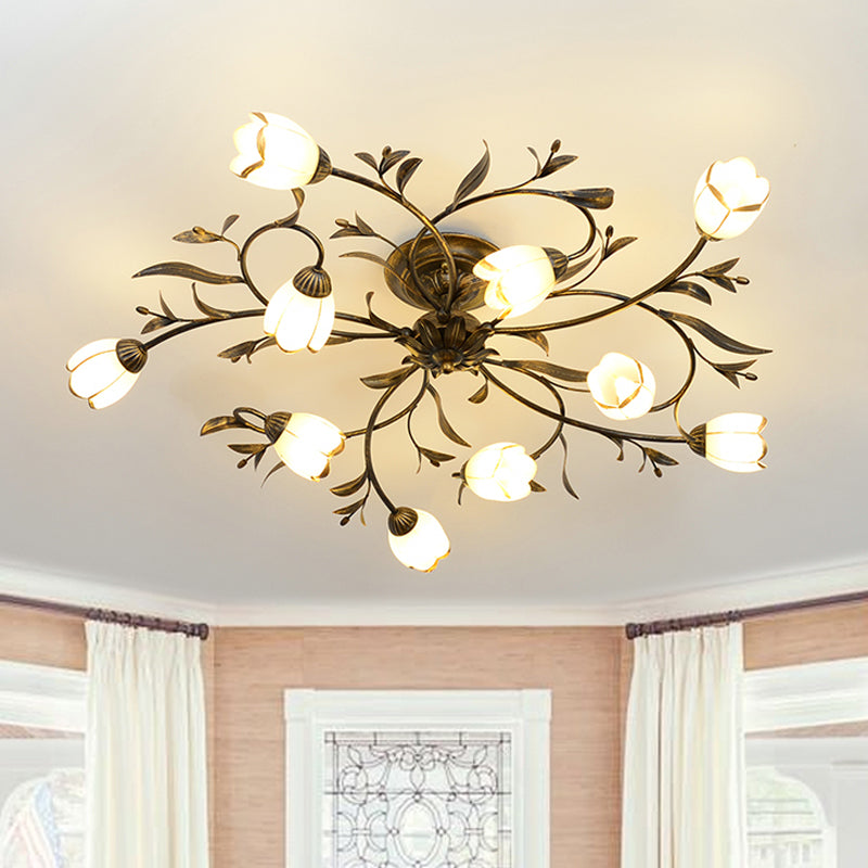 Large cheapest peach cream ceiling Hanging Chandelier Lamp