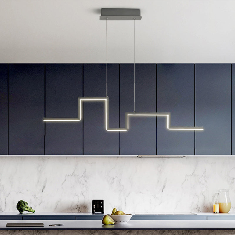 Linear lighting for cheap kitchen island