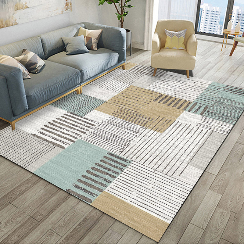 Relaxing Abstract Rug Multi Colored Synthetics Indoor Rug Non-Slip Backing  Pet Friendly Area Carpet for Living Room - Clearhalo