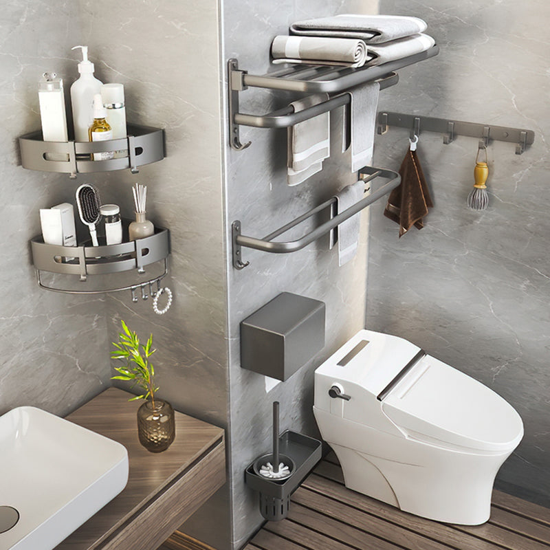 Modern Bathroom Accessory Set Silver Bathroom Accessories Hardware Set -  Clearhalo