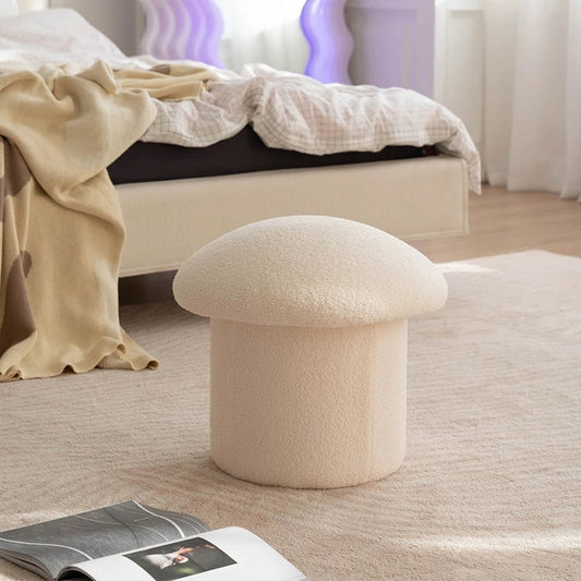 Contemporary Ottoman Tufted Mildew Resistant Mildew Resistant Velvet Specialty Ottoman