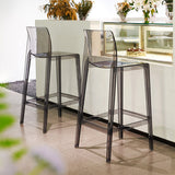 Scandinavian Armless Bar Stool Acrylic Low Back Counter Stool