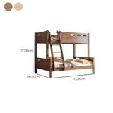 Lit superposé en bois massif Rubberwood Mi-siècle Rangement de lit moderne