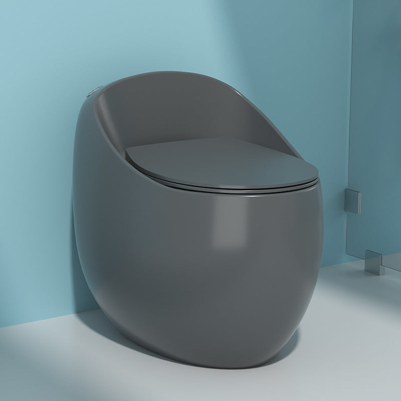 Modern Seat Included One Piece Toilet Round Floor Mounted Toilet Bowl for Washroom