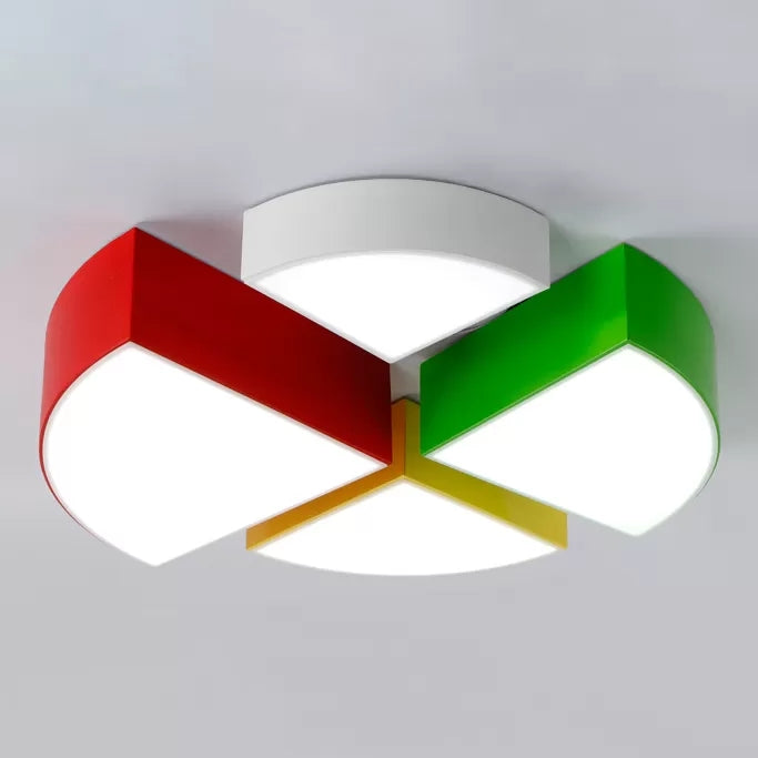 Acrylic Tangram Flush Mount Light Cartoon LED Ceiling Fixture for Living Room Clearhalo 'Ceiling Lights' 'Close To Ceiling Lights' 'Close to ceiling' 'Flush mount' Lighting' 100997