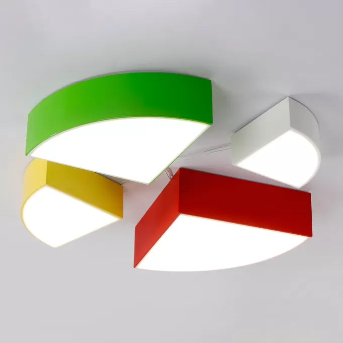 Acrylic Tangram Flush Mount Light Cartoon LED Ceiling Fixture for Living Room Clearhalo 'Ceiling Lights' 'Close To Ceiling Lights' 'Close to ceiling' 'Flush mount' Lighting' 100998