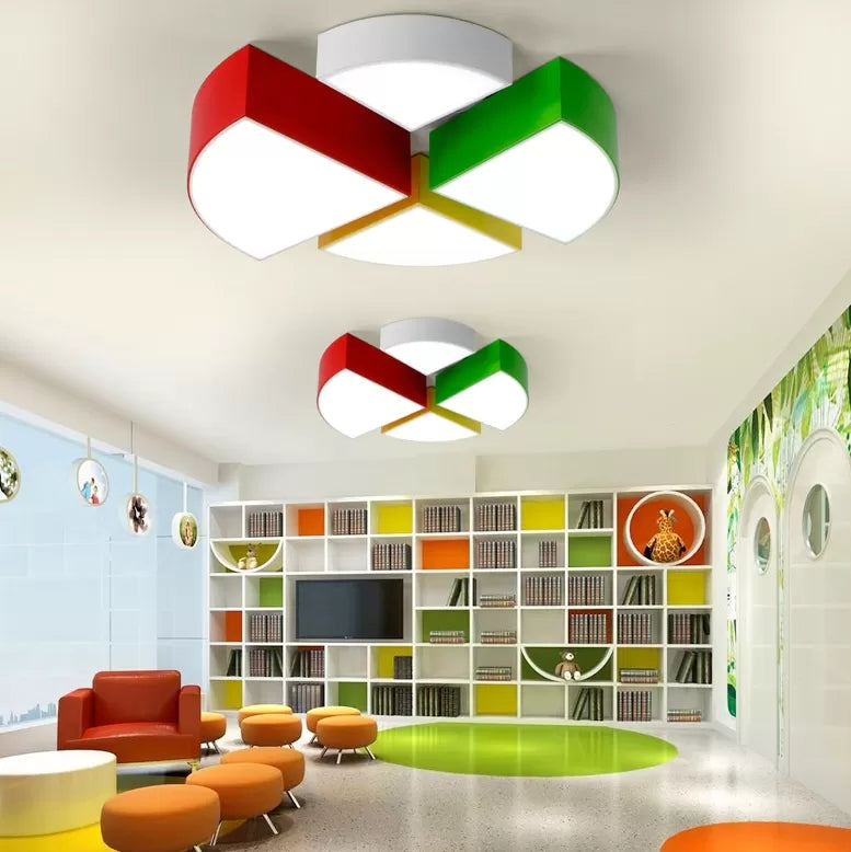 Acrylic Tangram Flush Mount Light Cartoon LED Ceiling Fixture for Living Room Clearhalo 'Ceiling Lights' 'Close To Ceiling Lights' 'Close to ceiling' 'Flush mount' Lighting' 101000