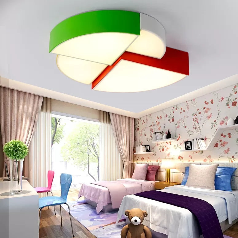 Acrylic Tangram Flush Mount Light Cartoon LED Ceiling Fixture for Living Room Clearhalo 'Ceiling Lights' 'Close To Ceiling Lights' 'Close to ceiling' 'Flush mount' Lighting' 101001