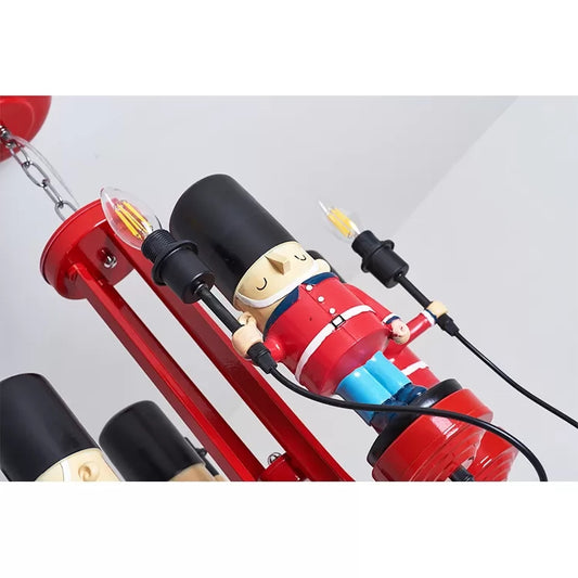Kindergarten Candle Pendant Light with Solider Metal Modern Red Hanging Light Clearhalo 'Ceiling Lights' 'Chandeliers' Lighting' options 101872