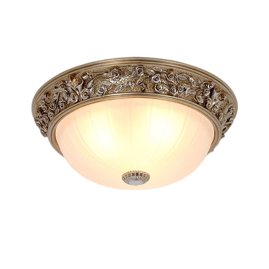 Semi-Ball Bedroom Ceiling Light Fixture Minimalism Resin 2/3-Head 13"/16" Wide Aged Silver Flush Mount Lighting Clearhalo 'Ceiling Lights' 'Close To Ceiling Lights' 'Close to ceiling' 'Flush mount' Lighting' 1030453