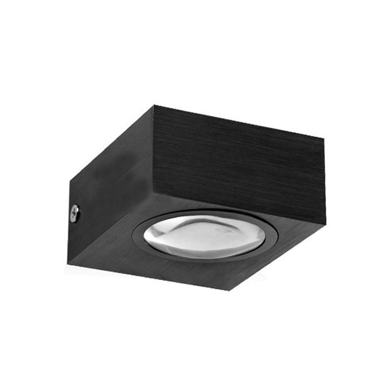Aluminum Rectangle RGB Wall Lighting Simple Black/Brushed Silver Single/Double-Sided LED Wall Mounted Light for Corridor Clearhalo 'Cast Iron' 'Glass' 'Industrial' 'Modern wall lights' 'Modern' 'Tiffany' 'Traditional wall lights' 'Wall Lamps & Sconces' 'Wall Lights' Lighting' 1033840