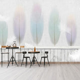 Stain-Resistant Feather Wall Covering Custom-Printed Simplicity Wall Mural Decal for Bedroom Decor Clearhalo 'Wall Decor' 'Wall Mural' 1036759