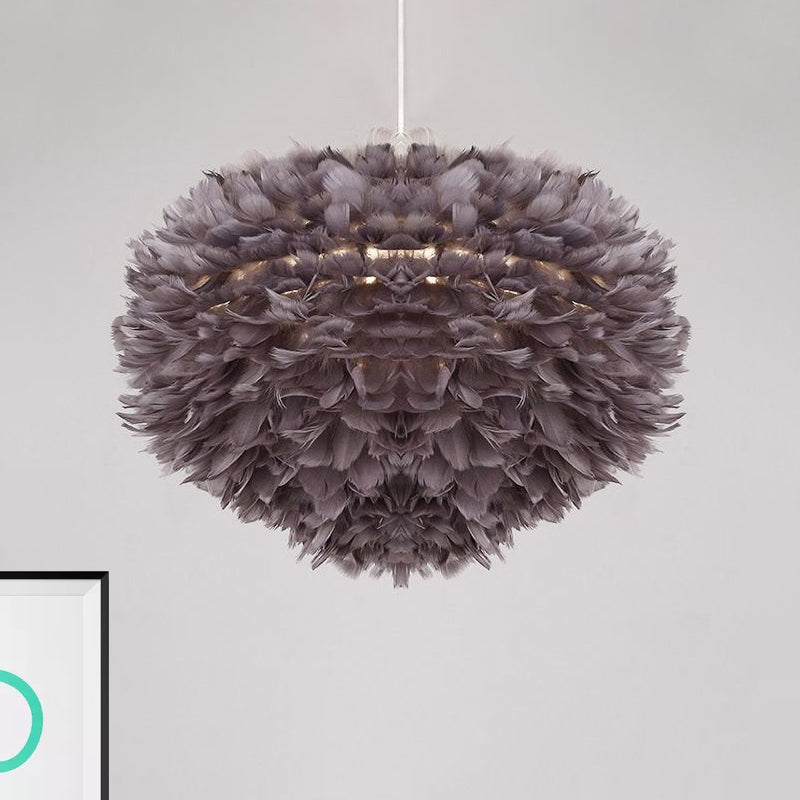 Pendant Light with Shade, Modern Style Feather Ceiling Light Fixture Clearhalo 'Ceiling Lights' 'Modern Pendants' 'Modern' 'Pendant Lights' 'Pendants' Lighting' 1044165