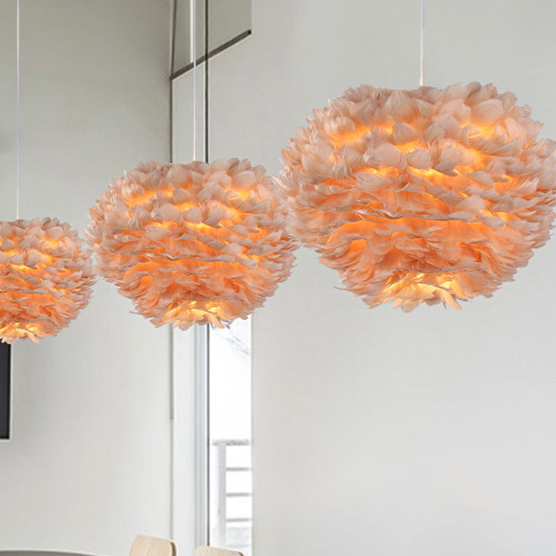 Pendant Light with Shade, Modern Style Feather Ceiling Light Fixture Clearhalo 'Ceiling Lights' 'Modern Pendants' 'Modern' 'Pendant Lights' 'Pendants' Lighting' 1044168