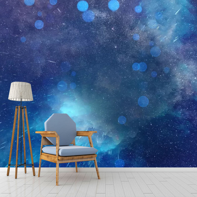 Big Deep Space Wall Mural for Ceiling Decoration Nebula Wall Art in Blue, Stain-Resistant Blue Clearhalo 'Wall Decor' 'Wall Mural' 1048765