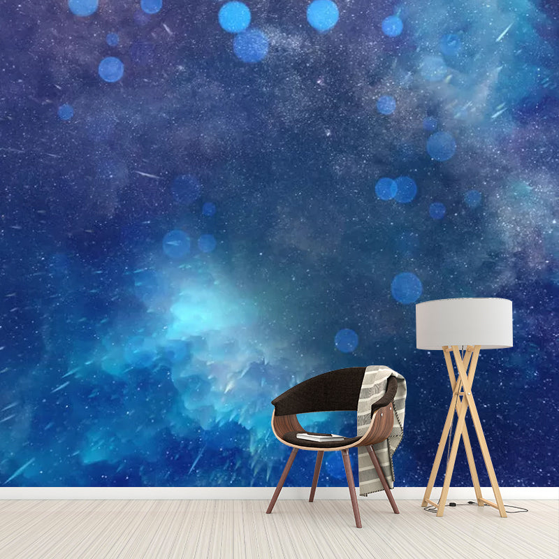 Big Deep Space Wall Mural for Ceiling Decoration Nebula Wall Art in Blue, Stain-Resistant Clearhalo 'Wall Decor' 'Wall Mural' 1048766