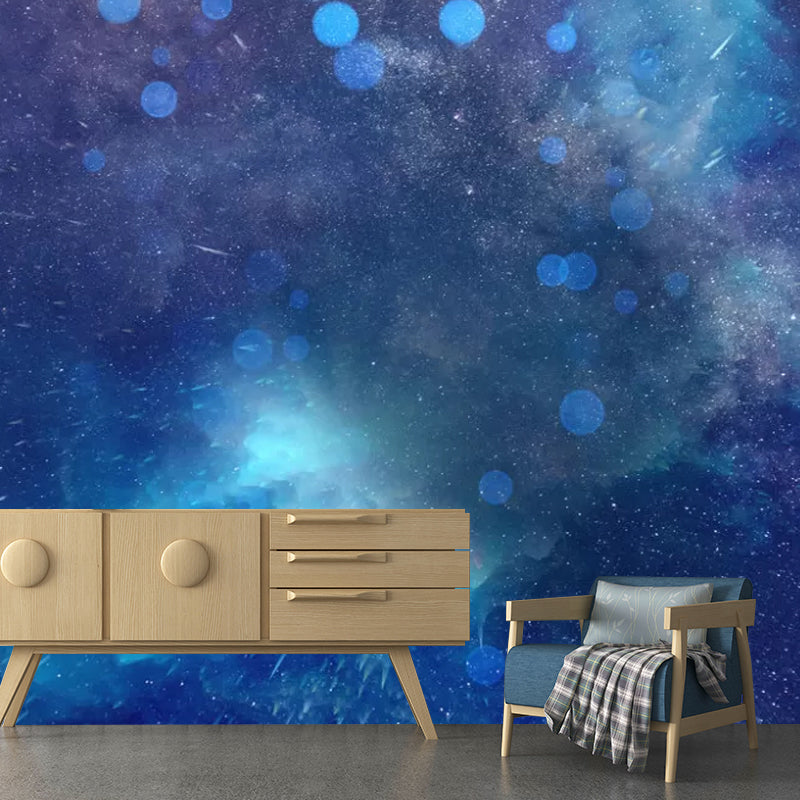 Big Deep Space Wall Mural for Ceiling Decoration Nebula Wall Art in Blue, Stain-Resistant Clearhalo 'Wall Decor' 'Wall Mural' 1048767