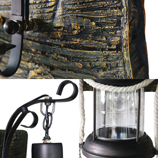 Black 2-Light Sconce Light Industrial Clear Glass Kerosene Lighting Fixture for Bedroom Clearhalo 'Industrial wall lights' 'Industrial' 'Middle century wall lights' 'Tiffany' 'Wall Lamps & Sconces' 'Wall Lights' Lighting' 105563