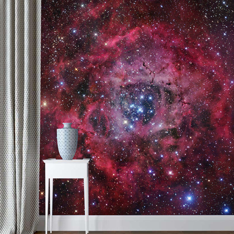 Water-Resistant Nebula Wall Mural Decal Custom-Printed Nordic Wall Covering for Ceiling Decoration Clearhalo 'Wall Decor' 'Wall Mural' 1061837