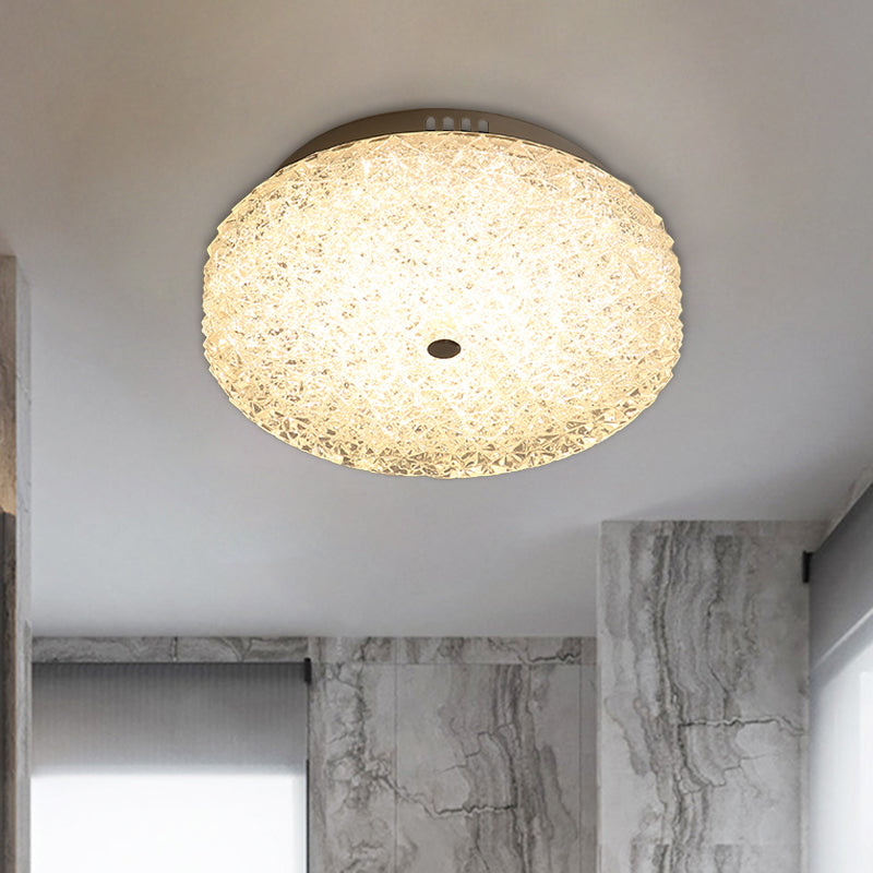 Modernist Circle Flushmount Light Beveled Clear Crystal LED Corridor Ceiling Flush Mount Clear Clearhalo 'Ceiling Lights' 'Close To Ceiling Lights' 'Close to ceiling' 'Flush mount' Lighting' 1062587