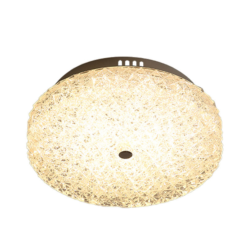 Modernist Circle Flushmount Light Beveled Clear Crystal LED Corridor Ceiling Flush Mount Clearhalo 'Ceiling Lights' 'Close To Ceiling Lights' 'Close to ceiling' 'Flush mount' Lighting' 1062589