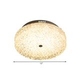 Modernist Circle Flushmount Light Beveled Clear Crystal LED Corridor Ceiling Flush Mount Clearhalo 'Ceiling Lights' 'Close To Ceiling Lights' 'Close to ceiling' 'Flush mount' Lighting' 1062590