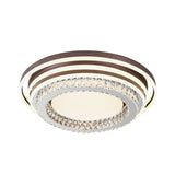 Tiered Round Flushmount Lamp Modernism Crystal LED Brown Flush Mounted Light for Bedroom Clearhalo 'Ceiling Lights' 'Close To Ceiling Lights' 'Close to ceiling' 'Flush mount' Lighting' 1062715