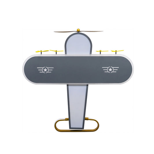 Metal Aircraft Flush Ceiling Light Kids Black LED Flush Mounted Lamp for Children Room Clearhalo 'Ceiling Lights' 'Close To Ceiling Lights' 'Close to ceiling' 'Flush mount' Lighting' 1062950