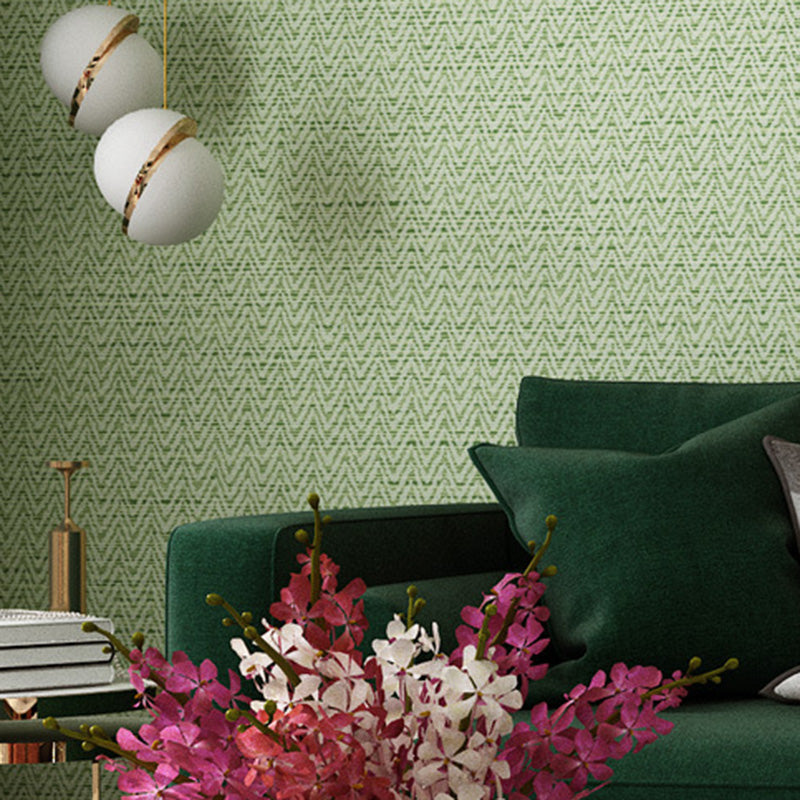 Stain-Resistant Linen Surface Wallpaper 33' x 20.5" Asia Inspired Wall Decor for Living Room Green Clearhalo 'Wall Decor' 'Wallpaper' 1063359