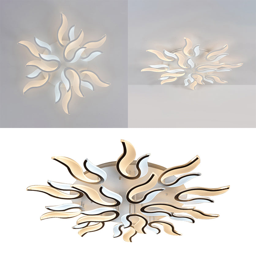 Blossoming Living Room Flush Mount Light Acrylic LED 3/6/9-Light Modern Ceiling Light Fixture in Warm/White/Natural Light Clearhalo 'Ceiling Lights' 'Close To Ceiling Lights' 'Close to ceiling' 'Semi-flushmount' Lighting' 106390