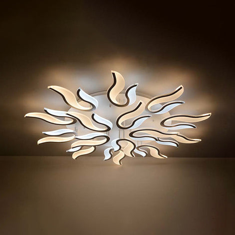 Blossoming Living Room Flush Mount Light Acrylic LED 3/6/9-Light Modern Ceiling Light Fixture in Warm/White/Natural Light Clearhalo 'Ceiling Lights' 'Close To Ceiling Lights' 'Close to ceiling' 'Semi-flushmount' Lighting' 106396