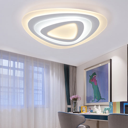 19.5"/23.5"/31.5" Wide LED Bedroom Flush Mount Lamp with Ultrathin Acrylic Shade White Ceiling Light in Warm/White Light White Clearhalo 'Ceiling Lights' 'Close To Ceiling Lights' 'Close to ceiling' 'Flush mount' Lighting' 106576