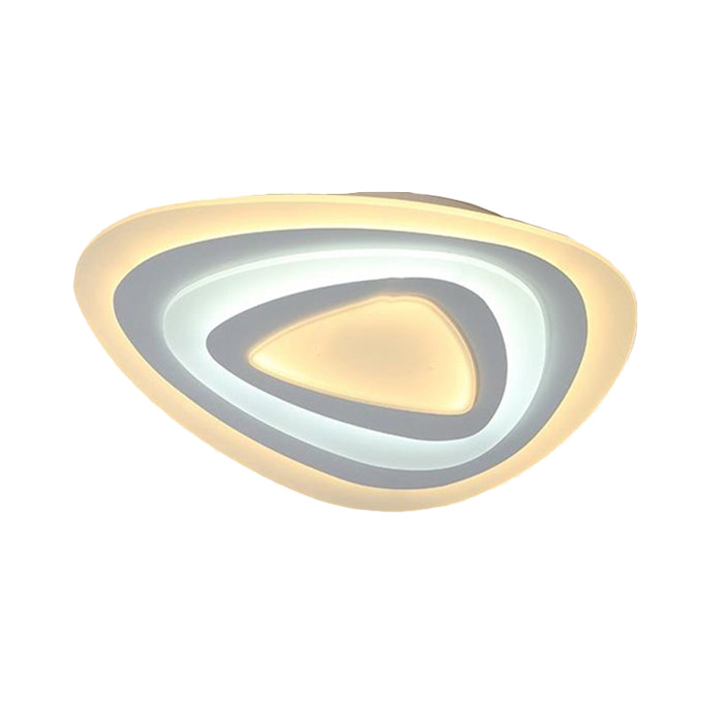 19.5"/23.5"/31.5" Wide LED Bedroom Flush Mount Lamp with Ultrathin Acrylic Shade White Ceiling Light in Warm/White Light Clearhalo 'Ceiling Lights' 'Close To Ceiling Lights' 'Close to ceiling' 'Flush mount' Lighting' 106578