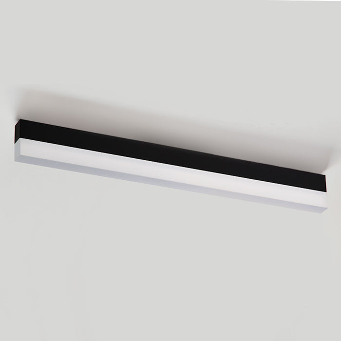 Led Office Flush Mount with Slim Rectangular Linear Metal Contemporary Black/Yellow Flush Lamp Fixture Clearhalo 'Ceiling Lights' 'Close To Ceiling Lights' 'Close to ceiling' 'Flush mount' Lighting' 106685