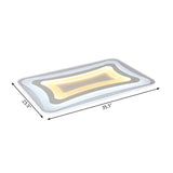 23.5"/35.5"/47" Wide Rectangular Acrylic Flushmount Simple LED White Ceiling Light in Warm/White Light Clearhalo 'Ceiling Lights' 'Close To Ceiling Lights' 'Close to ceiling' 'Flush mount' Lighting' 106820