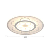 Acrylic Lotus Flush Mount Lamp Simple LED 8"/16.5"/20.5" Wide Ceiling Flush Light in Warm/White Light Clearhalo 'Ceiling Lights' 'Close To Ceiling Lights' 'Close to ceiling' 'Flush mount' Lighting' 106875