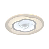 8"/16.5"/20.5" Wide LED Bedroom Flush Mount Light with Flower-Like Acrylic Shade White Ceiling Lamp in Warm/White Light Clearhalo 'Ceiling Lights' 'Close To Ceiling Lights' 'Close to ceiling' 'Flush mount' Lighting' 106895