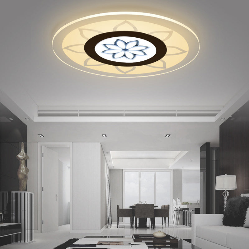 Blossom Acrylic Flushmount Contemporary LED White Ceiling Flush Lamp in Warm/White, 8"/16.5"20.5" Wide Clearhalo 'Ceiling Lights' 'Close To Ceiling Lights' 'Close to ceiling' 'Flush mount' Lighting' 106907